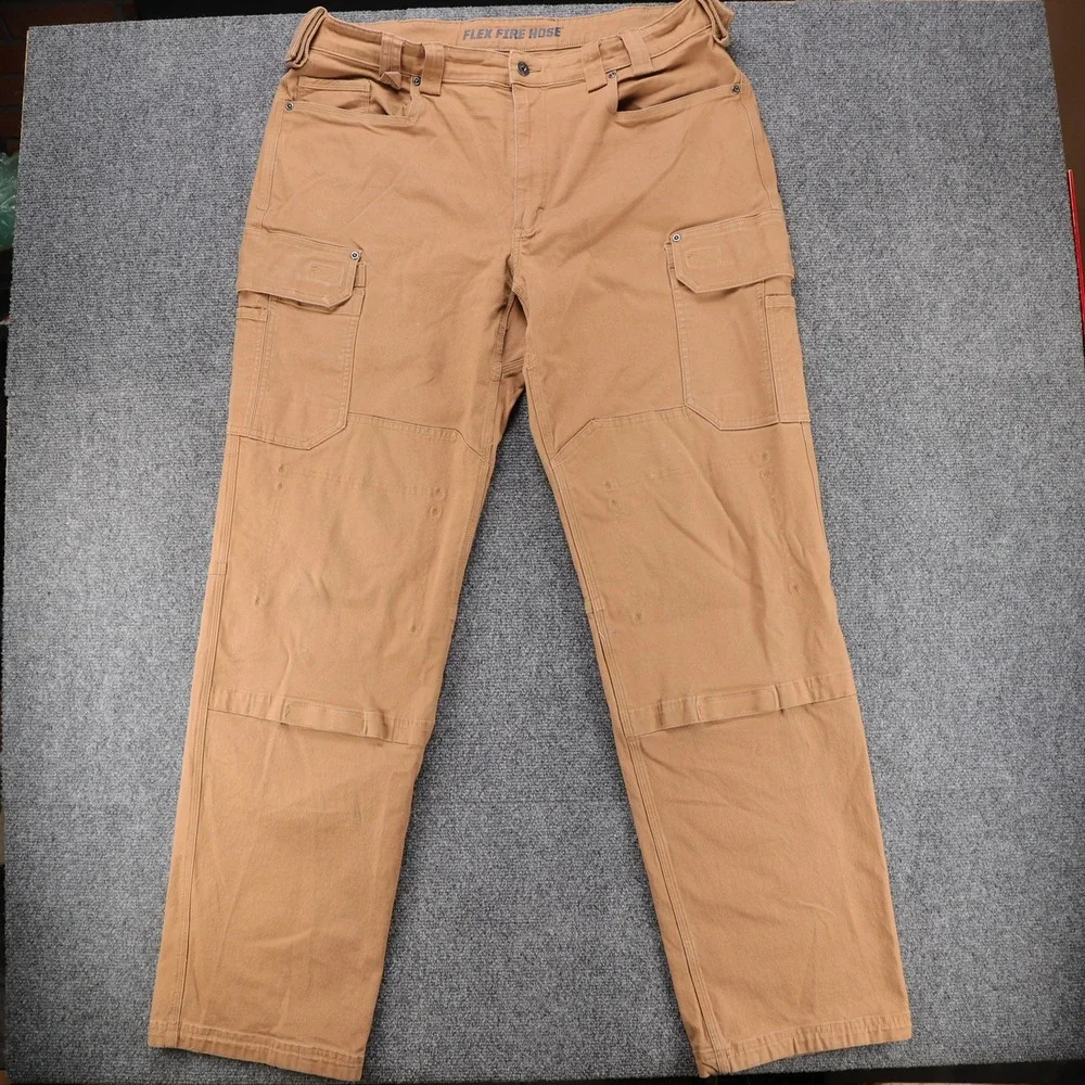 Duluth Trading Co Flex Fire Hose Mens Work Cargo Pants Brown 40x36